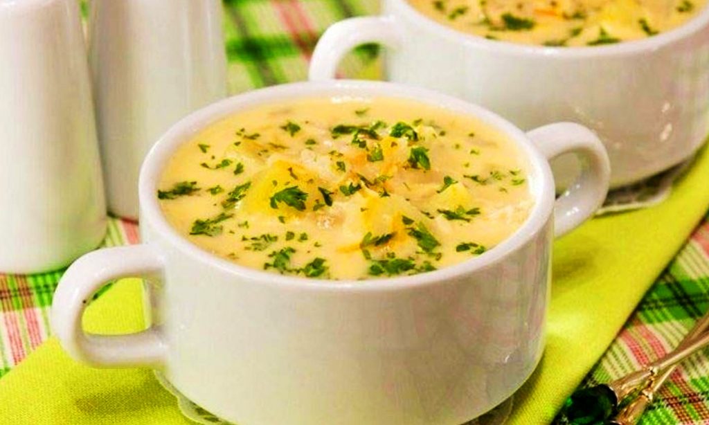 Сырный суп с курицей фото